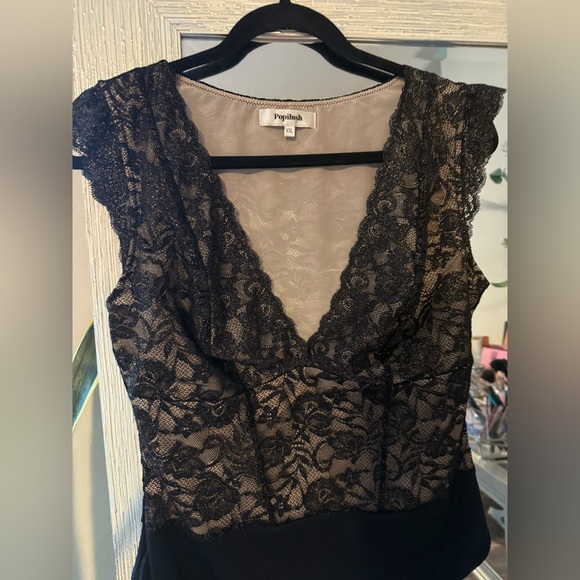 POPILUSH Shapewear Sculpting Lace Bodysuit - NWT - Picture 8 of 9